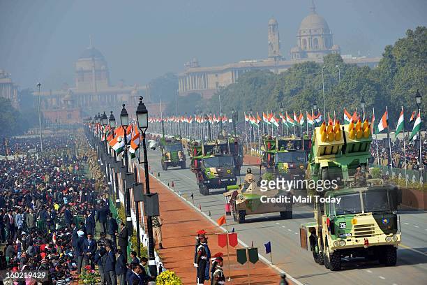 Security during 64th Republic Day celebrations in New Delhi on Saturday.
