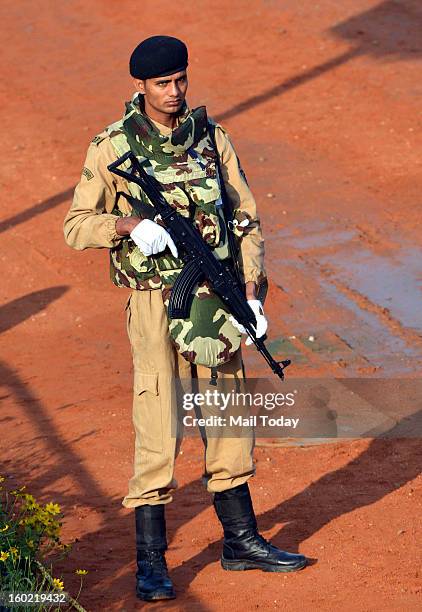 Commando during 64th Republic Day celebrations in New Delhi on Saturday.