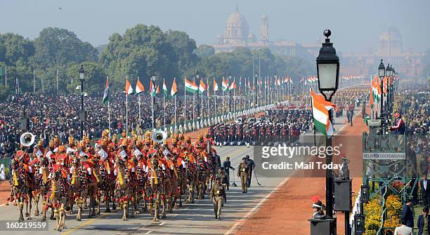 Parade during 64th Republic Day celebrations in New Delhi on Saturday.