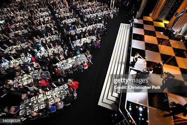 General view of the atmosphere during the 19th Annual Screen Actors Guild Awards at The Shrine Auditorium on January 27, 2013 in Los Angeles,...