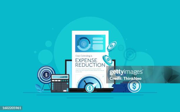 Flat Vector Concept Of Cost Reduction Dollar Rate Decrease High-Res ...
