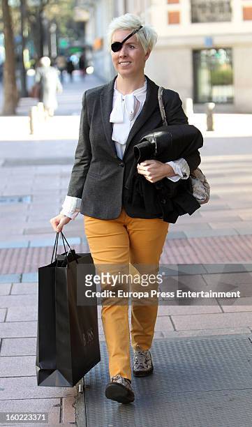Ex Formula 1 driver Maria de Villota is seen on January 4, 2013 in Madrid, Spain. Maria de Villota, 32 years old, lost her right eye and suffered...