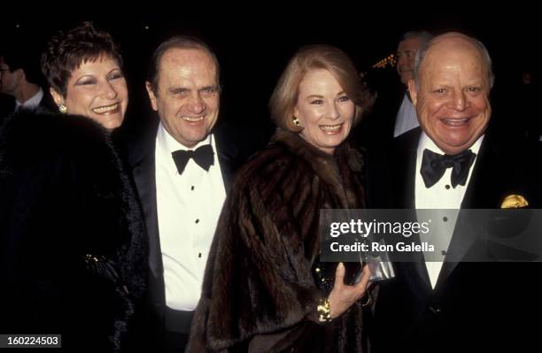 Barbara Sklar, actor Bob Newhat, wife Ginny Newhat and comic Ron Rickles attend the premiere of "The Russian House" on December 4, 1990 at the...