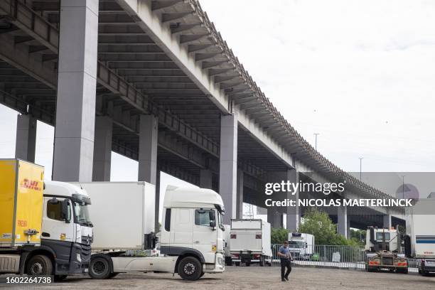 The Vilvoorde viaduct pictured ahead of the start of a thorough renovation of the so called 'Viaduct van Vilvoorde - Viaduc de Vilvorde - Vilvoorde...