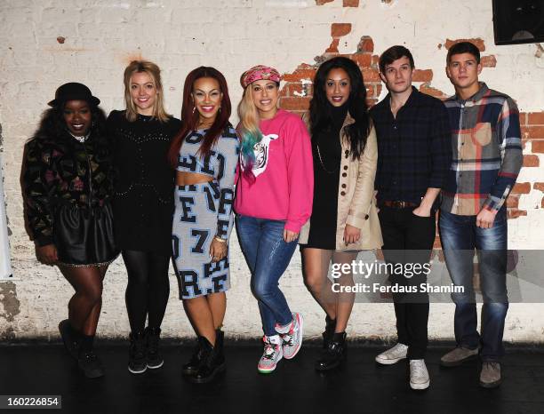 Misha B, Cherry Healey, Karis Anderson, Courtney Rumbold and Alexandra Buggs, Will Best and Luke Campbell attend a photocall to launch vInspired's...