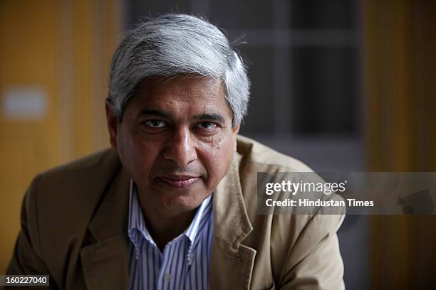 Indian novelist and diplomat Vikas Swarup at the DSC DSC Jaipur Literature Festival on January 28, 2013 in Jaipur, India.