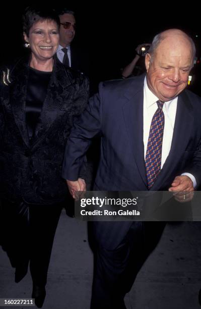 Comic Don Rickles and wife Barbara Sklar attend Larry King-Shaun Southwick Wedding Reception on November 1, 1997 at Spago Restaurant in West...