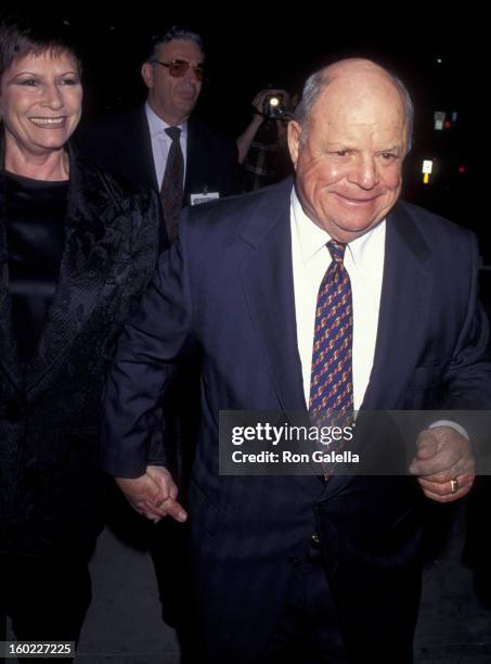 Comic Don Rickles and wife Barbara Sklar attend Larry King-Shaun Southwick Wedding Reception on November 1, 1997 at Spago Restaurant in West...