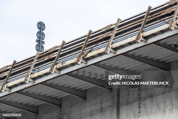 The Vilvoorde viaduct pictured ahead of the start of a thorough renovation of the so called 'Viaduct van Vilvoorde - Viaduc de Vilvorde - Vilvoorde...