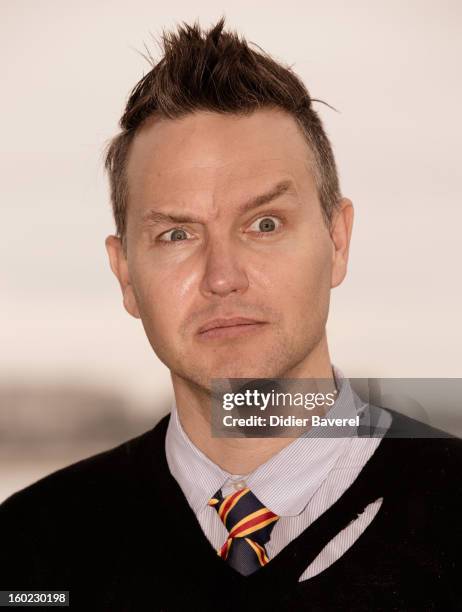 Musician Mark Hoppus poses during the photocall of 47th Midem at Palais des Festivals on January 28, 2013 in Cannes, France.