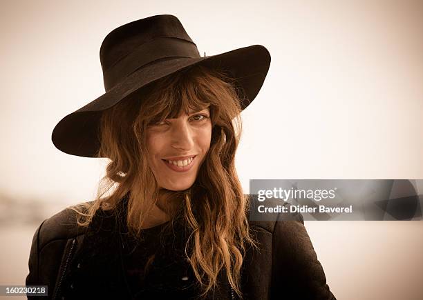 French singer and actress Lou Doillon poses during the photocall of 47th Midem at Palais des Festivals on January 28, 2013 in Cannes, France.