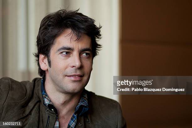 Spanish actor Eduardo Noriega poses for a portrait session at Hotel ME on January 28, 2013 in Madrid, Spain.