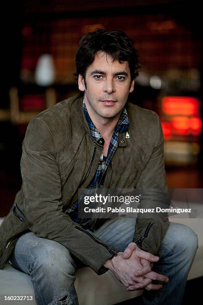 Spanish actor Eduardo Noriega poses for a portrait session at Hotel ME on January 28, 2013 in Madrid, Spain.