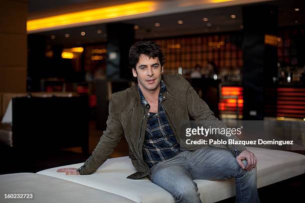 Spanish actor Eduardo Noriega poses for a portrait session at Hotel ME on January 28, 2013 in Madrid, Spain.