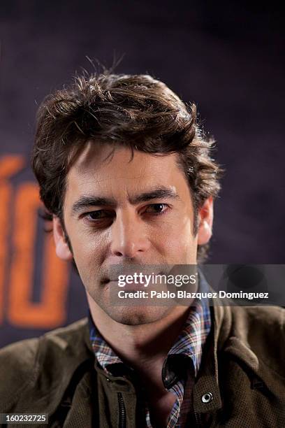 Spanish actor Eduardo Noriega poses for a portrait session at Hotel ME on January 28, 2013 in Madrid, Spain.