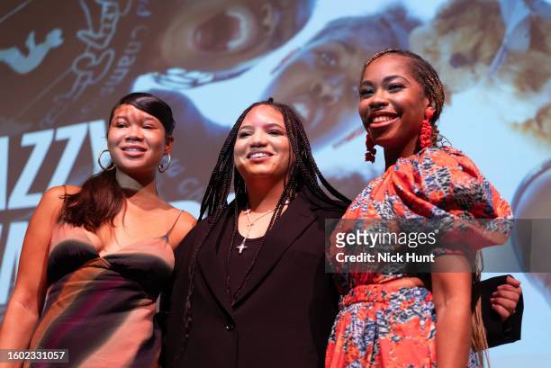 Storm Reid, Haley Elizabeth Anderson and Danielle Cadet attend the panel for "Jazzy Jumpers" during the 21st Annual Martha's Vineyard African...