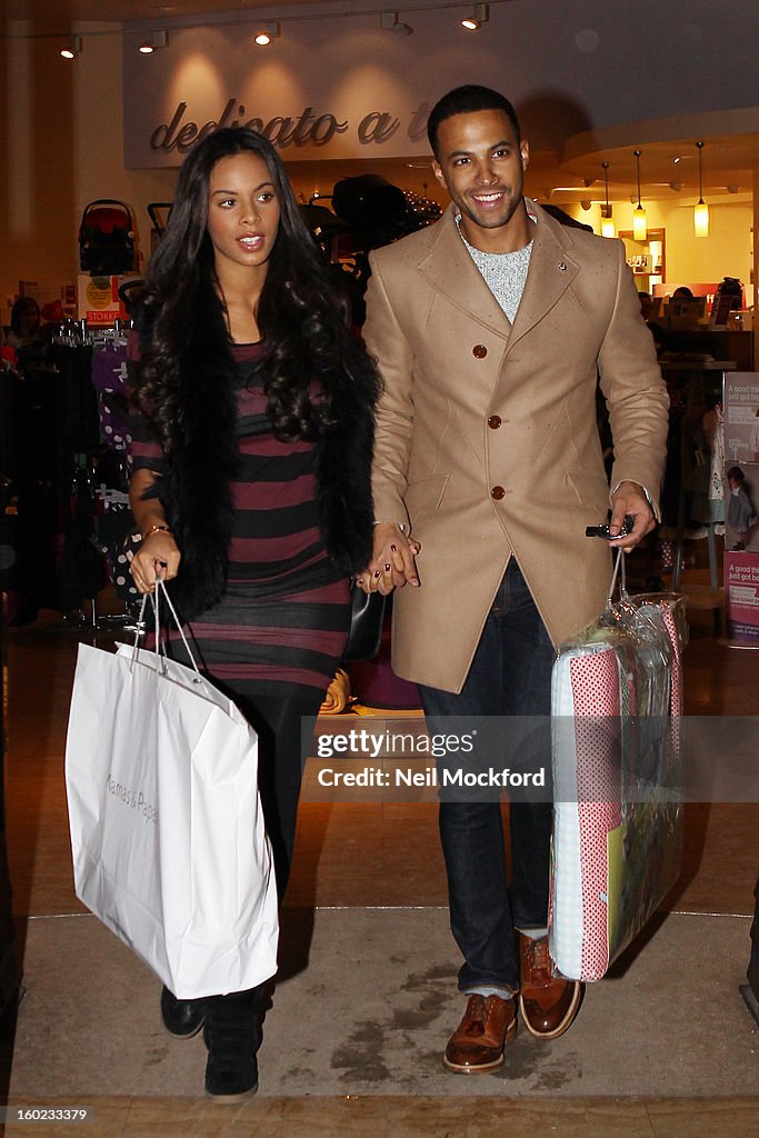 Rochelle And Marvin Humes Sighting In Watford - January 28, 2013
