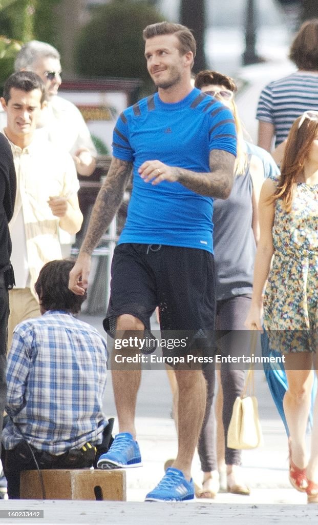 David Beckham Shooting a Spot in Marbella