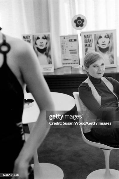 American fashion designer Betsey Johnson in her studio, New York, New York, September 6, 1966.