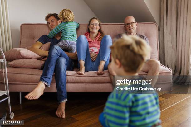 In this photo illustration family life on August 06, 2023 in Bonn, Germany.