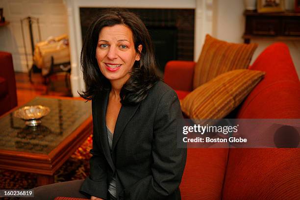 Juliette Kayyem, Massachusetts' new Under Secretary of Homeland Security, in her home, Wednesday, January 10, 2007.