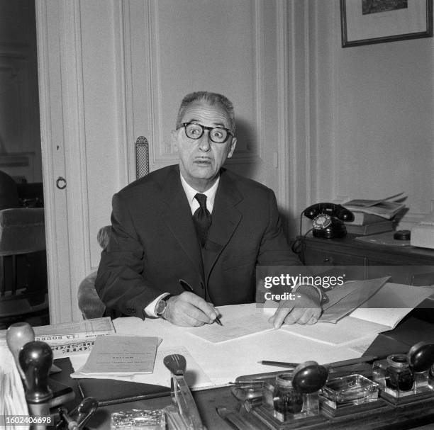 Charles Ritz, president of the Ritz Hotel Limited and son of the founder of the Parisian palace the Ritz César Ritz, poses at his office at the Ritz...