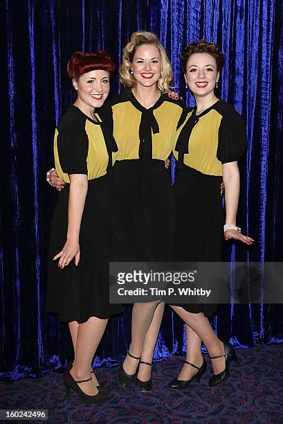 The Three Belles attends the Retail Trust London Ball at Grosvenor House, on January 28, 2013 in London, England.