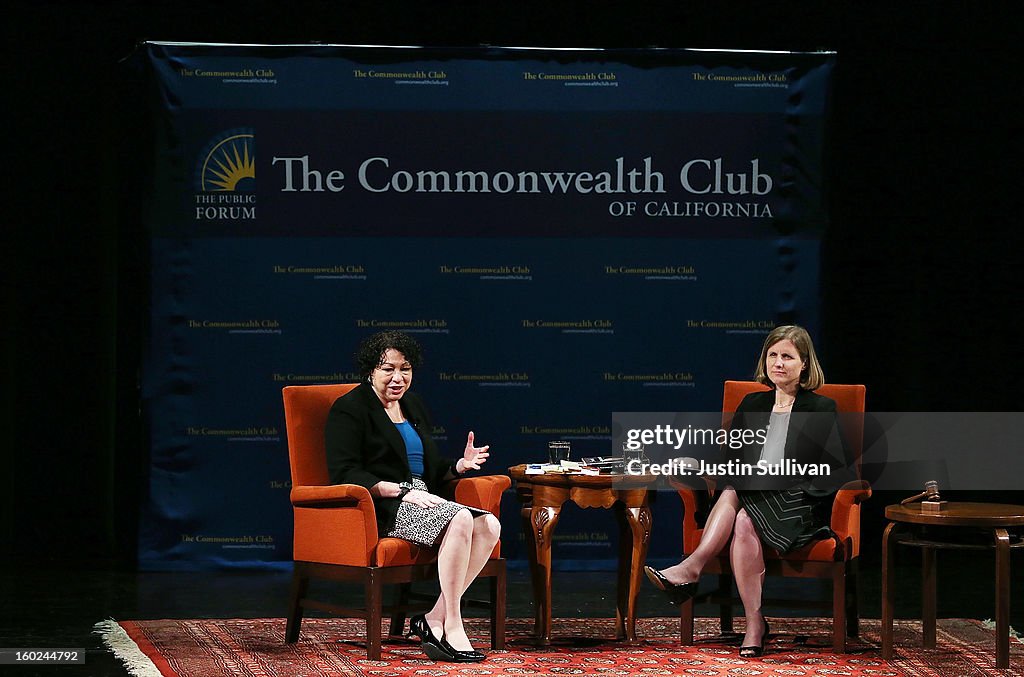 Sonia Sotomayor Gives Speech At Commonwealth Club In San Francisco