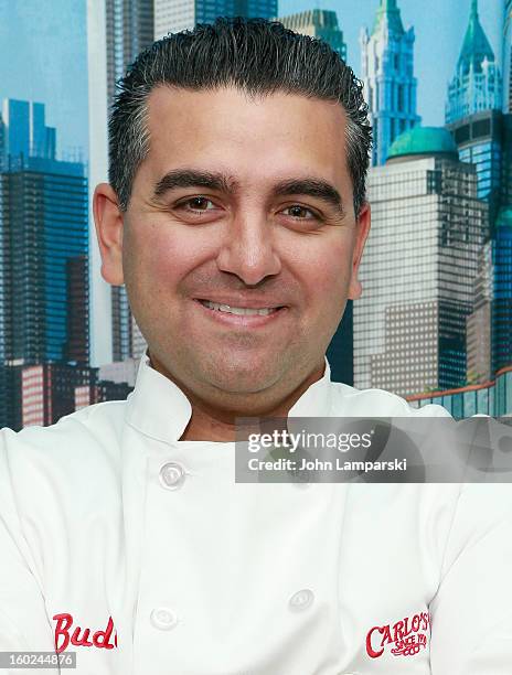 Baker Buddy Valastro attends the Norwegian Warming Station launch in Times Square on January 28, 2013 in New York City.