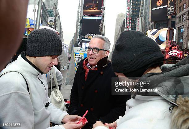 Chef Geoffrey Zakarian attends the Norwegian Warming Station launch in Times Square on January 28, 2013 in New York City.