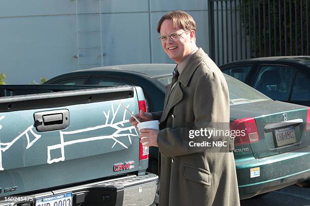 Vandalism" Episode 915 -- Pictured: Rainn Wilson as Dwight Schrute --