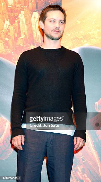 Tobey Maguire during "Spider-Man 2" Tokyo Press Conference and Special Footage Screening at Park Tower Hall in Tokyo, Japan.