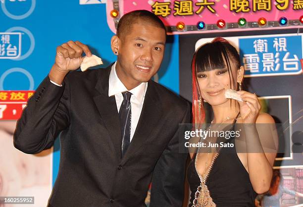 Blacky and Bai Ling during Bai Ling Visits STAR Channel Summer Movie - "Dumplings" Premiere in Taiwan at The Westin Taipei in Taipei, Taiwan.