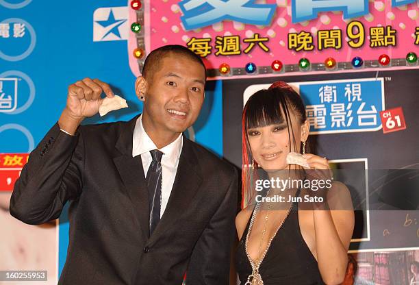 Blacky and Bai Ling during Bai Ling Visits STAR Channel Summer Movie - "Dumplings" Premiere in Taiwan at The Westin Taipei in Taipei, Taiwan.