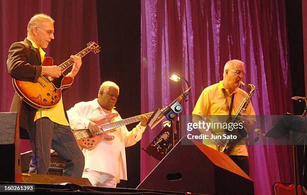 Larry Carlton, Abraham Laboriel and Tom Scott during The Jazz King Concert H.M. The King Bhumibol Adulyadej Music Compositions Performed by Larry...