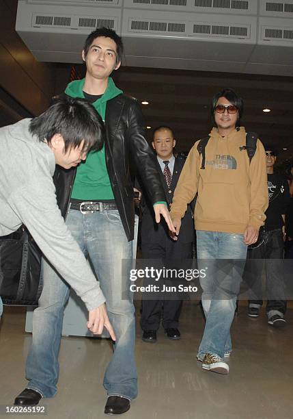 Vic Chou and Ken Chu of F4 during F4 Arrives in Tokyo to Promote Taiwanese Tourism - March 6, 2007 at Narita International Airport in Narita, Japan.