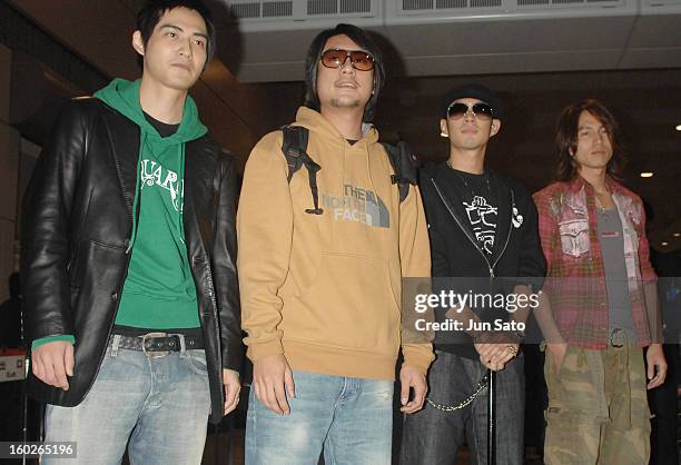 Vic Chou, Ken Chu, Van Ness Wu and Jerry Yan of F4