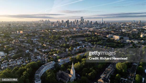 islington sunrise - islington london stock pictures, royalty-free photos & images