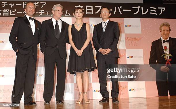 Peter Chelsom, director, Richard Gere, Tamiyo Kusakari and Masayuki Suo, director of the original version