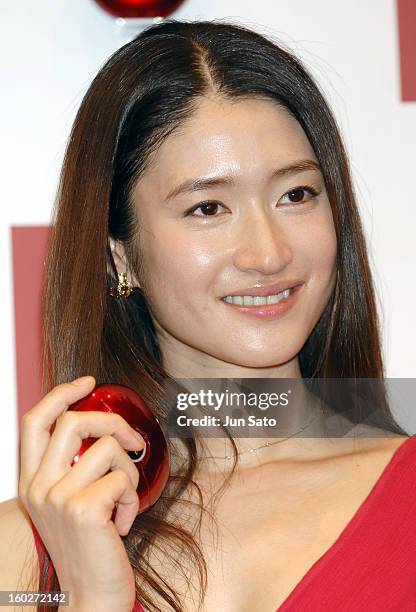 Koyuki during Max Factor SK- U Air Touch Foundation TV Commercial - Press Preview with Koyuki at Studio in Tokyo, Japan.