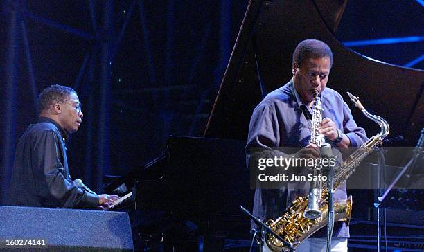 Herbie Hancock and Wayne Shorter during Tokyo Jazz 2004 - Future World at Tokyo Big Sight in Tokyo, Japan.