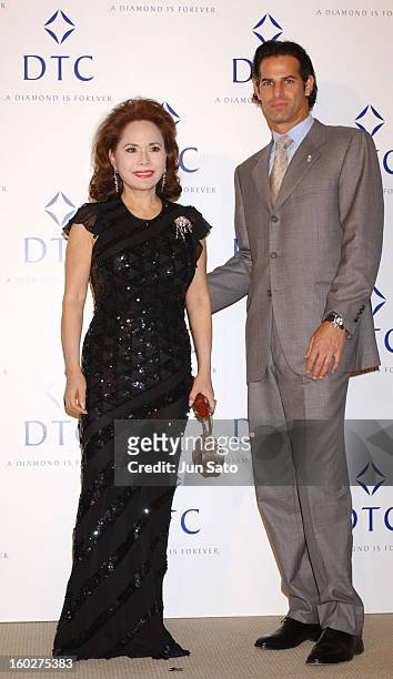 Ratna Sari Dewi Sukarno and guest during Diamonds: Unique From Mine To Finger - Reception at Tokyo Metropolitan Teien Art Museum in Tokyo, Japan.