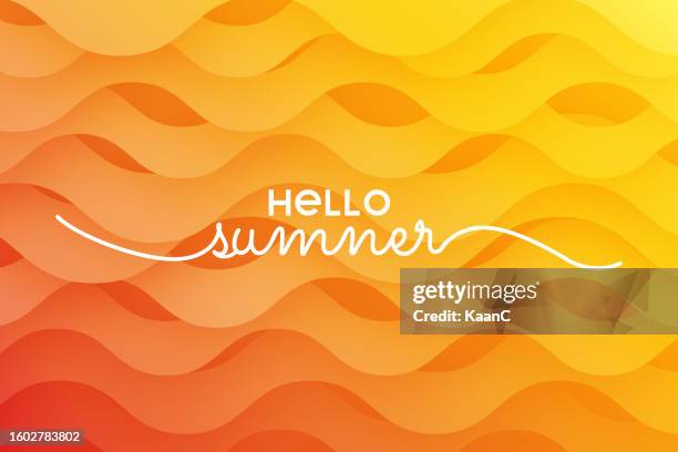 July Wave Lettering Lettering Composition Of Summer On Abstract Wave Shape Background ...