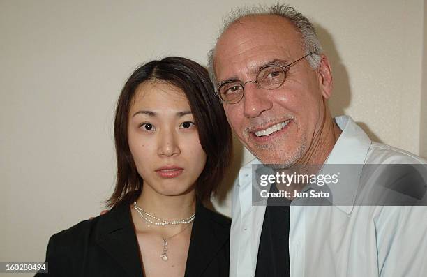 Larry Carlton and Masako Nakanishi of BMG Japan during Fourplay Continues "Jouney" Tour to Japan - Various Cities, Japan.