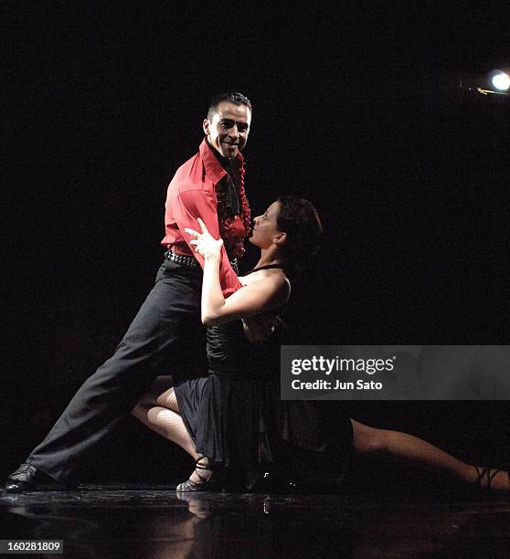 Alex Da Silva and Sascha Escandon during Alex Da Silva Performs in "Salsa Libre" at Velfarre in Tokyo, Japan.