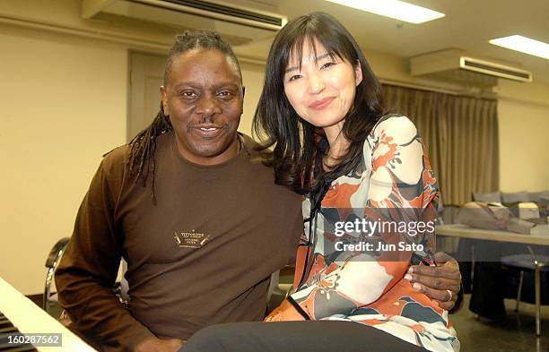 Philip Bailey and Keiko Matsui during Earth, Wind & Fire Japan Tour 2006 - Philip Bailey Backstage - January 19, 2006 at Nippon Budokan Hall in...