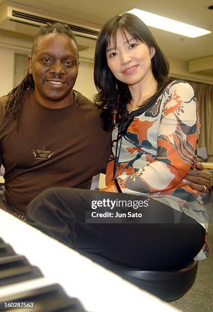 Philip Bailey and Keiko Matsui during Earth, Wind & Fire Japan Tour 2006 - Philip Bailey Backstage - January 19, 2006 at Nippon Budokan Hall in...