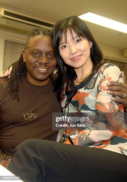 Philip Bailey and Keiko Matsui during Earth, Wind & Fire Japan Tour 2006 - Philip Bailey Backstage - January 19, 2006 at Nippon Budokan Hall in...