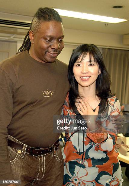 Philip Bailey and Keiko Matsui during Earth, Wind & Fire Japan Tour 2006 - Philip Bailey Backstage - January 19, 2006 at Nippon Budokan Hall in...