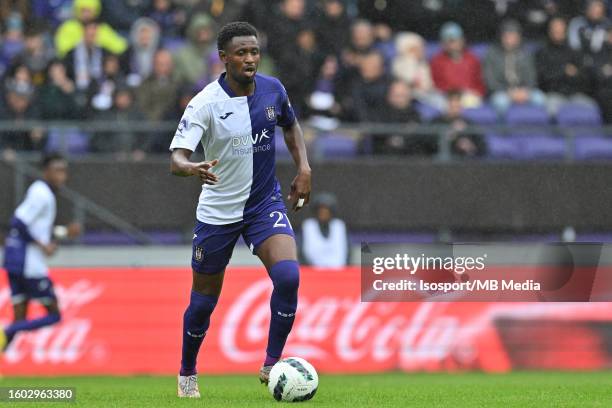 Amadou Diawara of Anderlecht pictured during the Jupiler Pro League season 2023 - 2024 match day 2 between RSC Anderlecht and Royal Antwerp FC on...